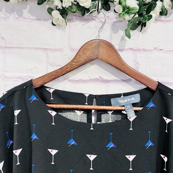 Modcloth Just A Little Something Dress Plus Size 2X Belted Shift Retro New - Picture 5 of 11